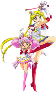 Super Sailor Moon y Super Chibi Moon